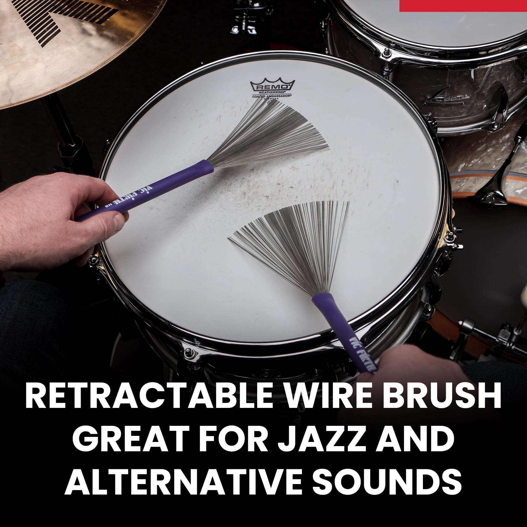 Amazon.com: Vic Firth Heritage Brush - Rubber Handle : Musical